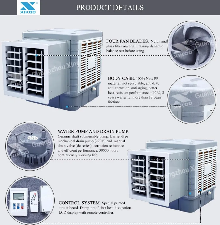 Desert Water Air Cooler, 12v, Solar - detail 2