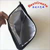 Customized Logo acceptable Velvet zipper Carry Bags Lining satin inside