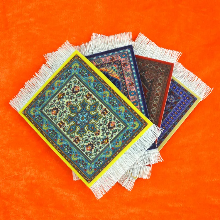 Mini Persian/Oriental Carpet Coasters 4 Pack by World Market