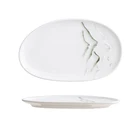 Hot sale ceramic bone white cow butter christmas butter dish plate dinnerware sets small dish