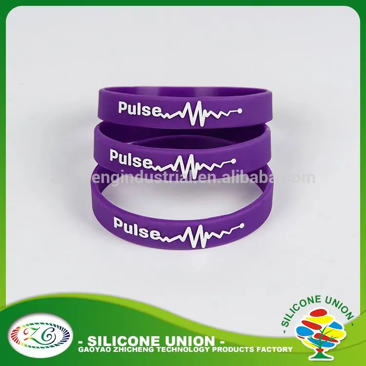 Custom design embossed diy logo personalized silicone bracelets