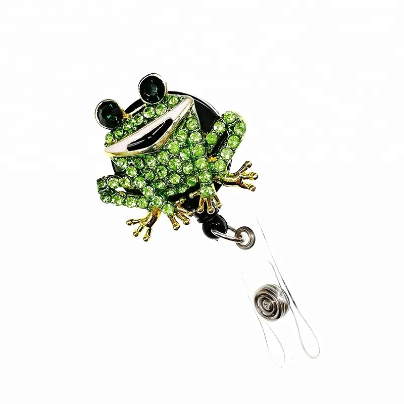 Rhinestone Animal Frog Retractable Rhinestone Bling For Nurse Accessories Hospital ID Name Card Holder
Rhinestone Animal Frog Retractable Rhinestone Bling For Nurse Accessories Hospital ID Name Card Holder