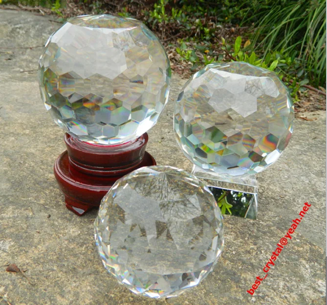 k9 high quality faceted ball decorative faceted crystal ball