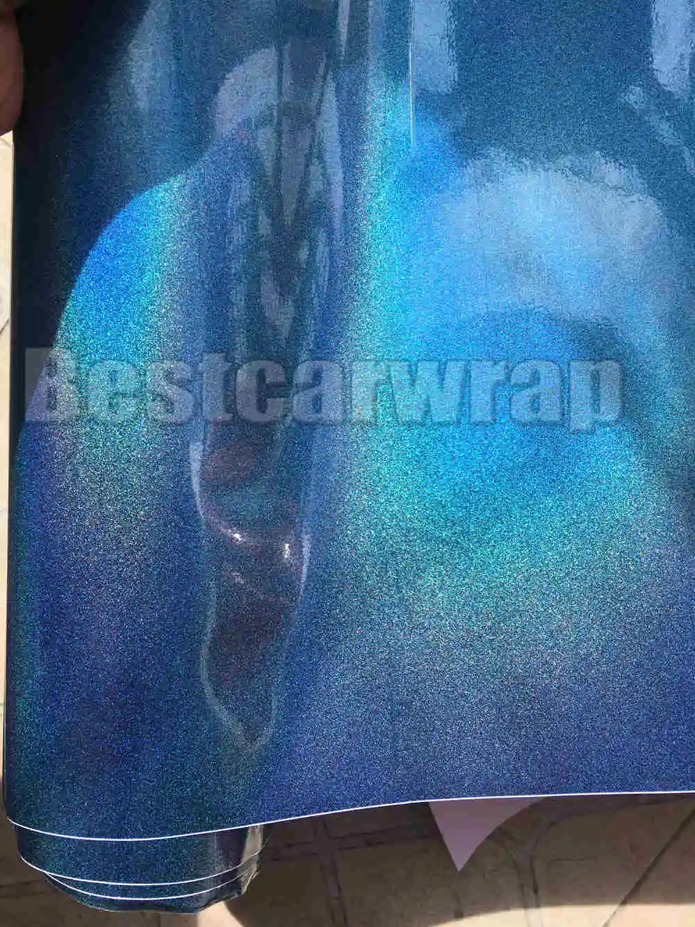 BLUE PSYCHEDELIC GLOSS FLIP VINYL WRAP CAR WRAPPING FILM COATING (2)