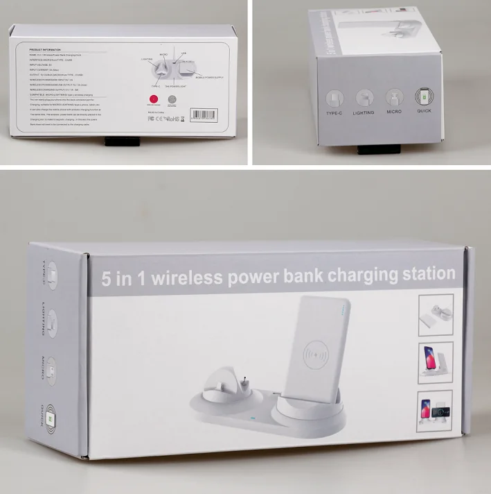 trends 2019 amazon 5-in-1 charging station wireless powerbank 10000mah polymer - ANKUX.COM