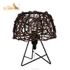modern colorful rattan woven table lamp