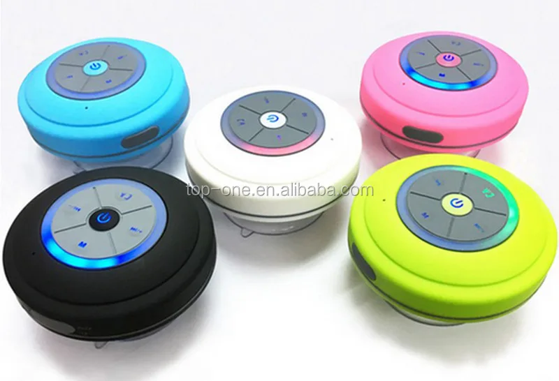 New design LED sucker bluetooth shower speaker, waterproof bluetooth speaker with LED light - ANKUX.COM