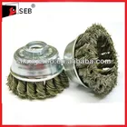 Abrasive tool twist knot steel wire cup brush