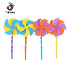 Colourful beach toy windmills plastic windmill for kids