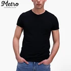 custom men v-neck cotton black bulk buy clothing t-shirt
