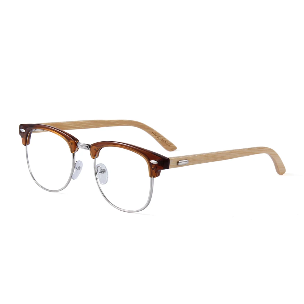 half rim clear lens glasses