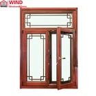 WIND fancy grill design cheap general aluminum clad wood window and door