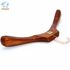 Luxury branded high quality glossy brown wooden coat hanger