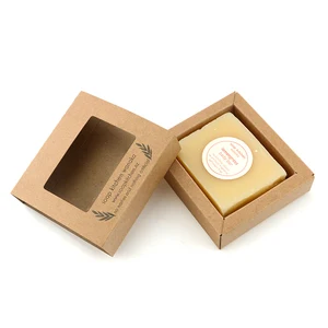 square kraft paper luxury soap packaging box recycled brown box