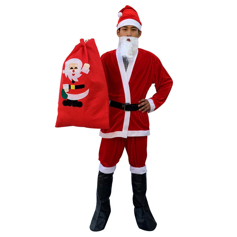 סיטונאי 2018 מלא סט חג המולד גברים סנטה קלאוס חליפה