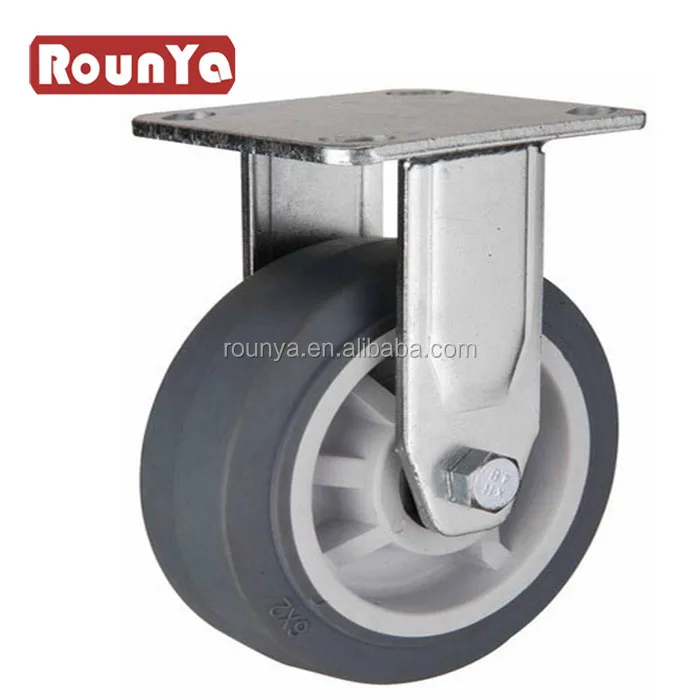 Heavy duty TPR fixed thermoplastic rubber caster wheel
