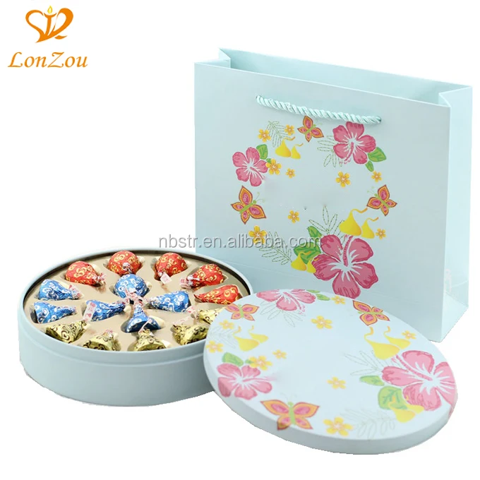 food grade cartoon round empty fancy cookie candy mint tin box