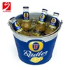 custom wholesale galvanized tin metal beer ice buckets metal with high quality