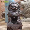 Antique Front Gate Bronze Metal Chinese Foo Dog Statues Sale