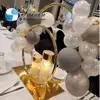 2018 New flower arrangement wedding decoration stand centerpiece double hoop metal round ring