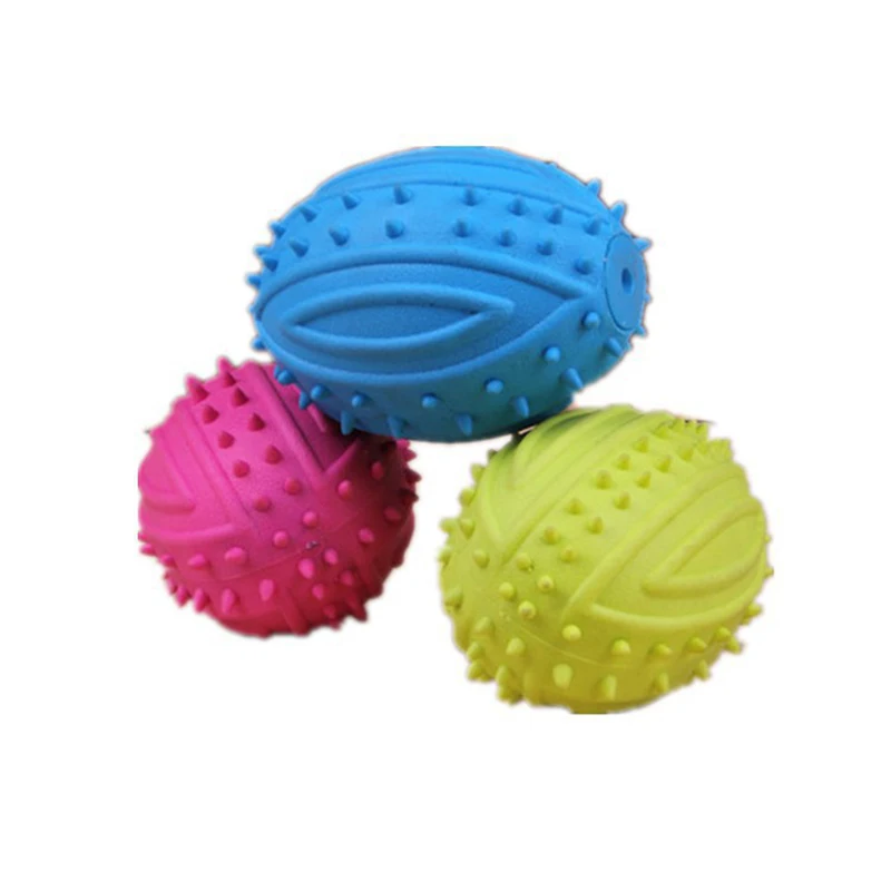 OnnPnnQ Pet Small Dog Treats Rugby Puppy Interactive Toy Ball Cat Toy for Large Dog Chew Hedgehog Toy Tooth Cleaning Bite Ball2