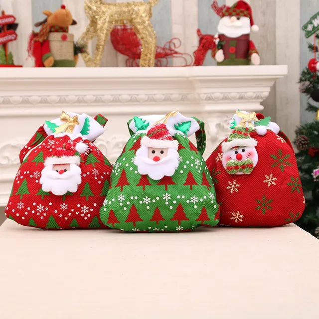 hot fashion merry christmas santa sack gift presents bag