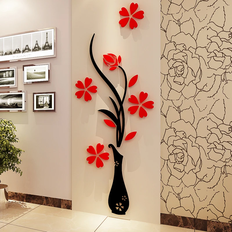 Custom Flower vase shape 3D acrylic Wall Stickers For Home Decoration wall decals, Customized color
Custom Flower vase shape 3D acrylic Wall Stickers For Home Decoration wall decals, Customized color