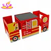 New hottest fire station designed wooden study table for kids education W08G143