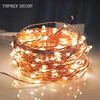 TOPREX DECOR 33ft Firefly Christmas Fairy Light Chain Mini LED Copper Wire Starry String Lights