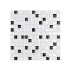 Black and White Square Grid Self Stick Wall Tile