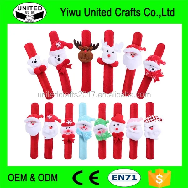 pcs christmas santa slap band wristband bracelet kids xmas party