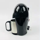 Mini home automatic coffee maker with single cup stainless steel