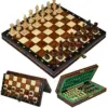 luxury Magnetic Folding International Chess Set Games with Figures Engraved(A-H,1-8)