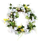 Couronne de printemps en fleurs artificielles jasmin sur mesure
