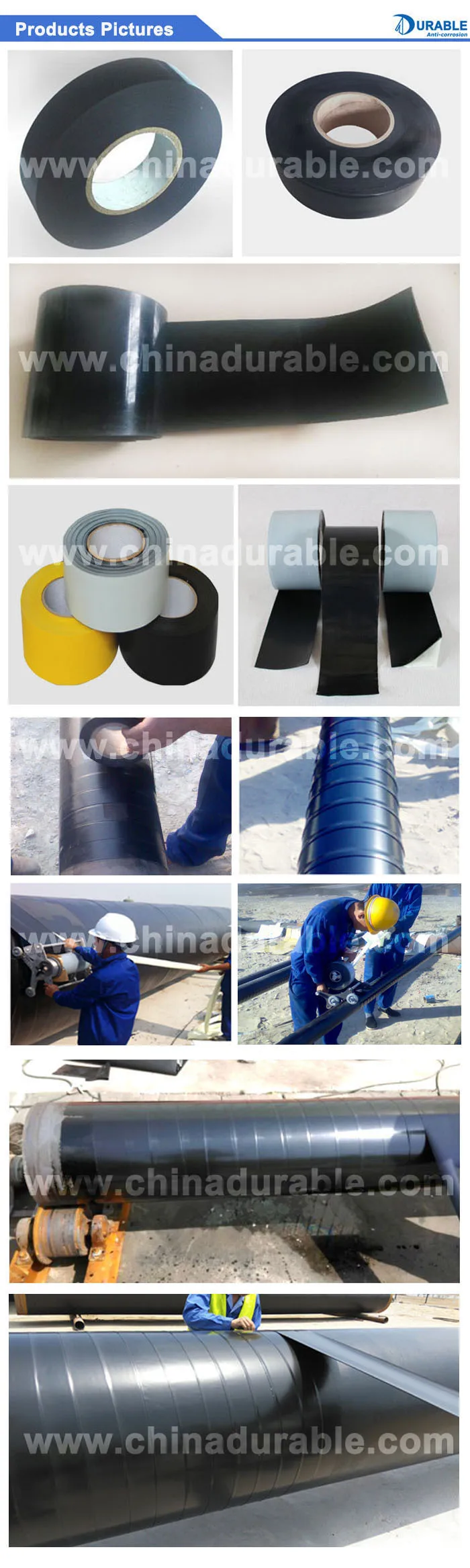 T100 Petrochemical PE Anti-corrosion wrapping tape for overhead pipelines  from China manufacturer - Shandong Honglida Anticorrosion Material Co., Ltd