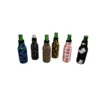 Hot sale beer bottle cooler holder cow hide sunflower leopard beer bottle koozies