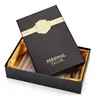 Luxury handmade customized cool design high quality black texture paper wine paper box