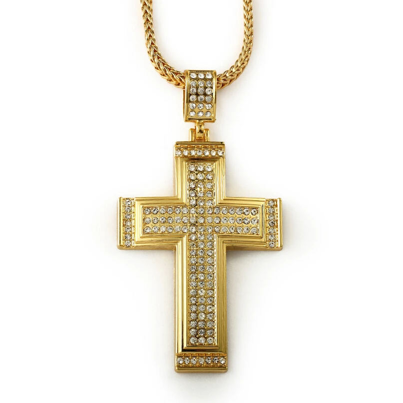 

Men's Hiphop Cross Pendant Necklace 22K Gold Jewellery Dubai