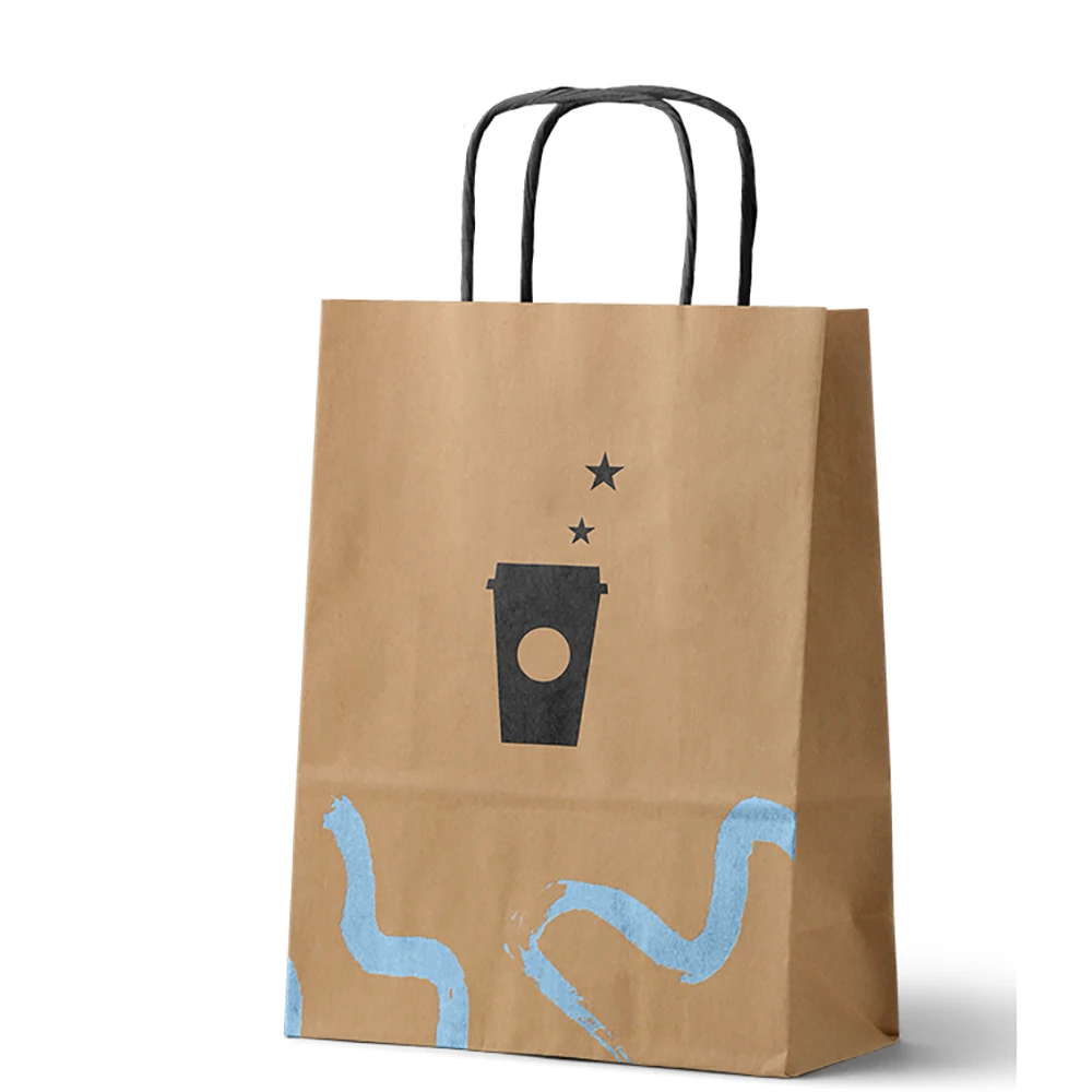 packaging recycle stand up coffee package kraft brown paper bag