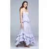 Summer dresses casual ruffle pleated maxi dress backless long strappy dress