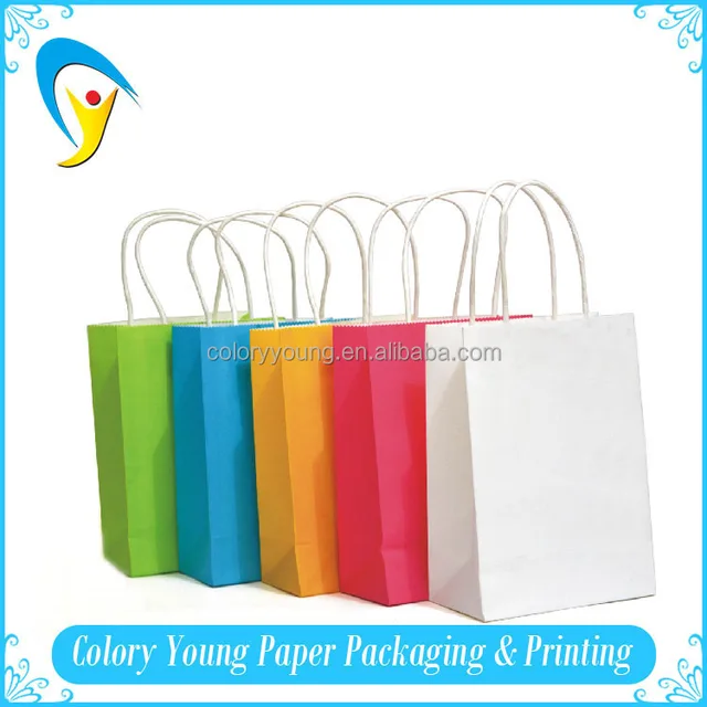 china supplier shopping kraft paper bag with handle