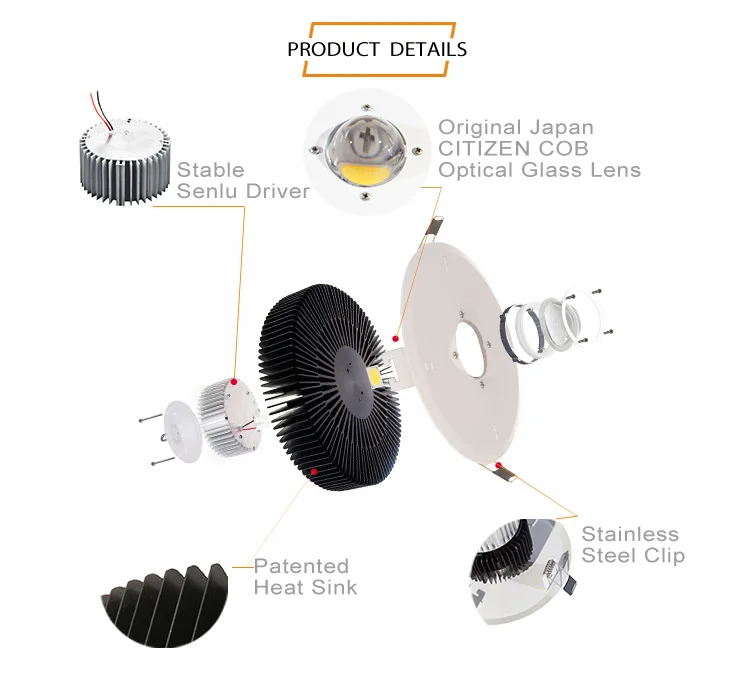 Ceiling Light Fixture Gu10 Zigbee Adjustable Glass 12v 10 Inch Skd E27 30w Cob Cct Downlight Led - ANKUX.COM
