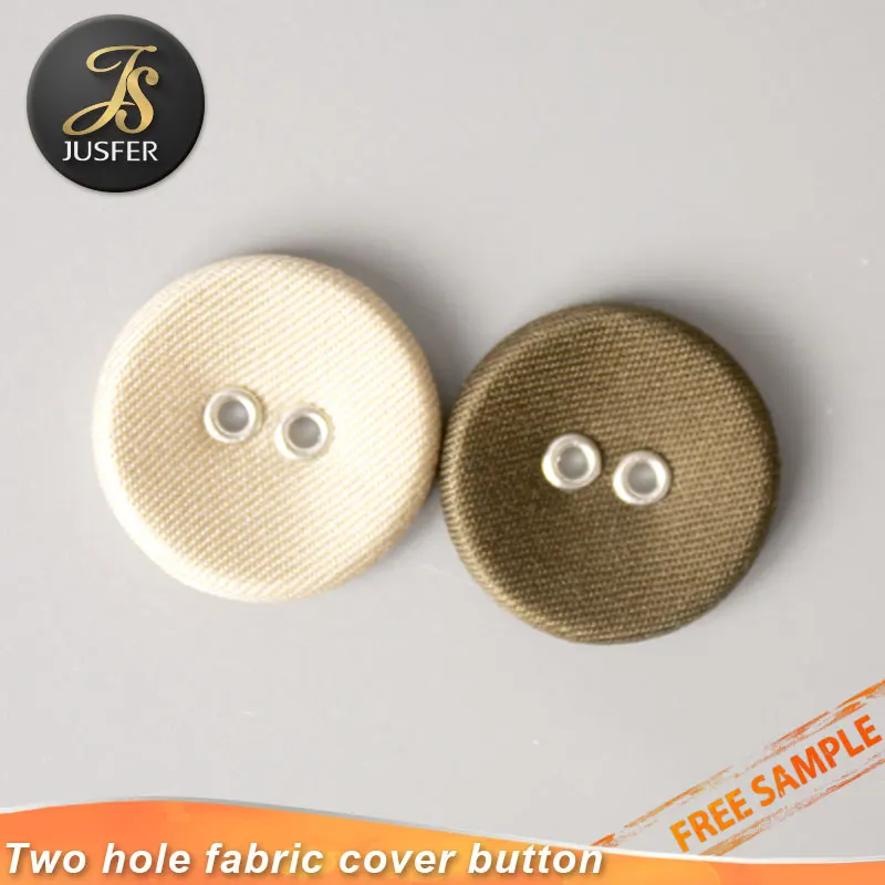 Two layers eyelet covered buttons with brass eyelet for garment accessories factory