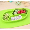 Good quality soft adivider bpa free silicone kids luxury dinner plate porcelain