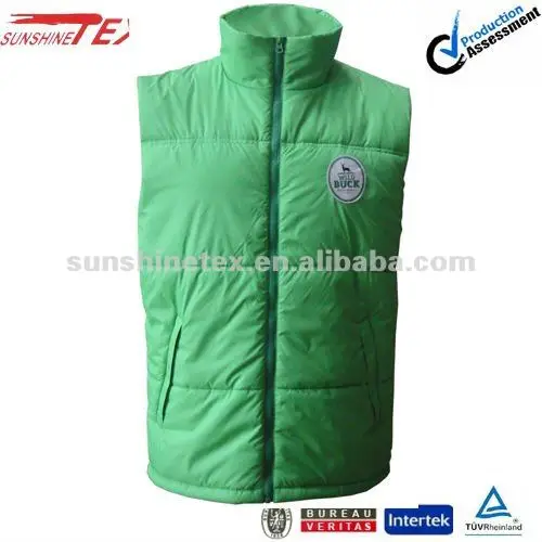 Men's green nylon vest