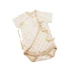 China Express Especial Material Summer 100% Organic Cotton Short Sleeve Newborn Clothes Baby Romper