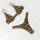 Best Selling Leopard Print Sexy Bikini Sets Summer Beachwear Micro Thong Swimming Suit