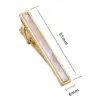 Blank gold metal with pearl design tie clip for man