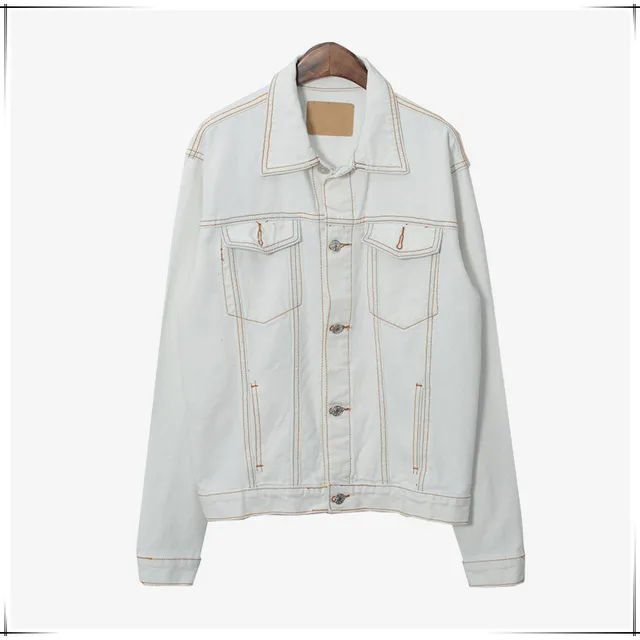 white jeans jacket