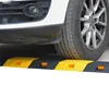 Heavy duty 500*350*50mm yellow and black road safety reflective rubber speed hump bump